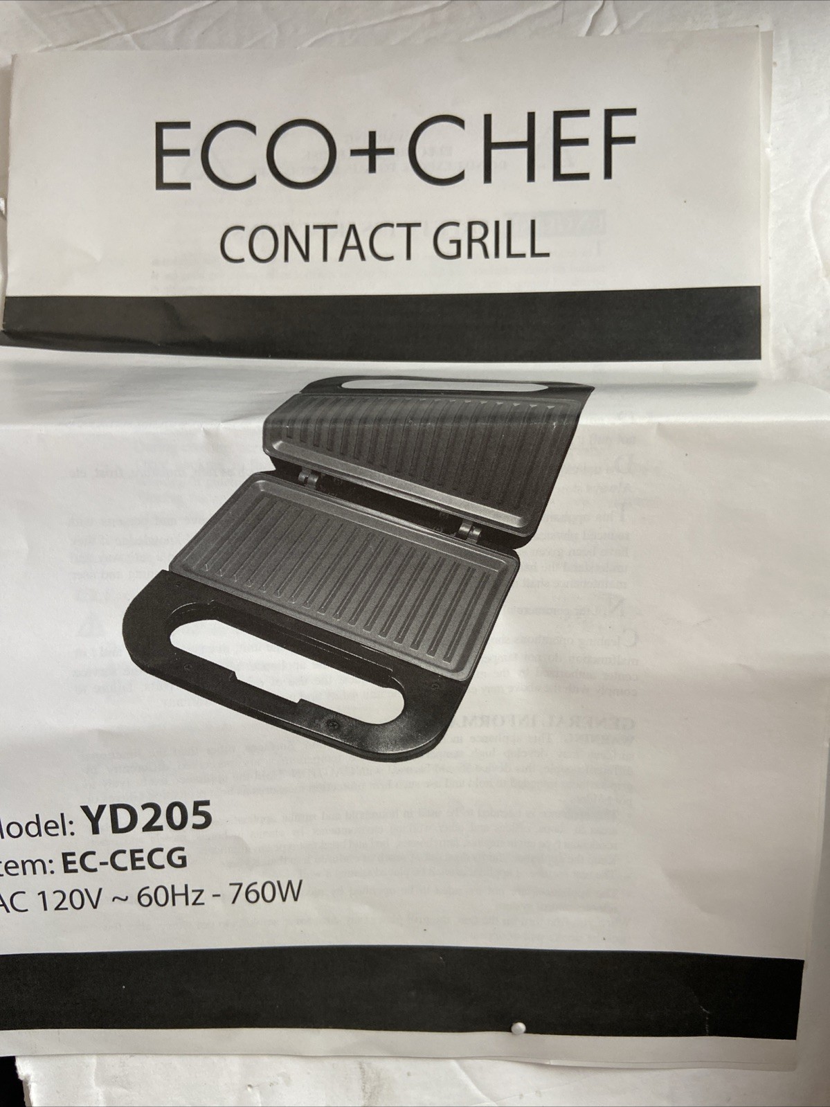 Eco Chef Premium Nonstick Copper Ceramic Indoor Kitchen Contact Grill