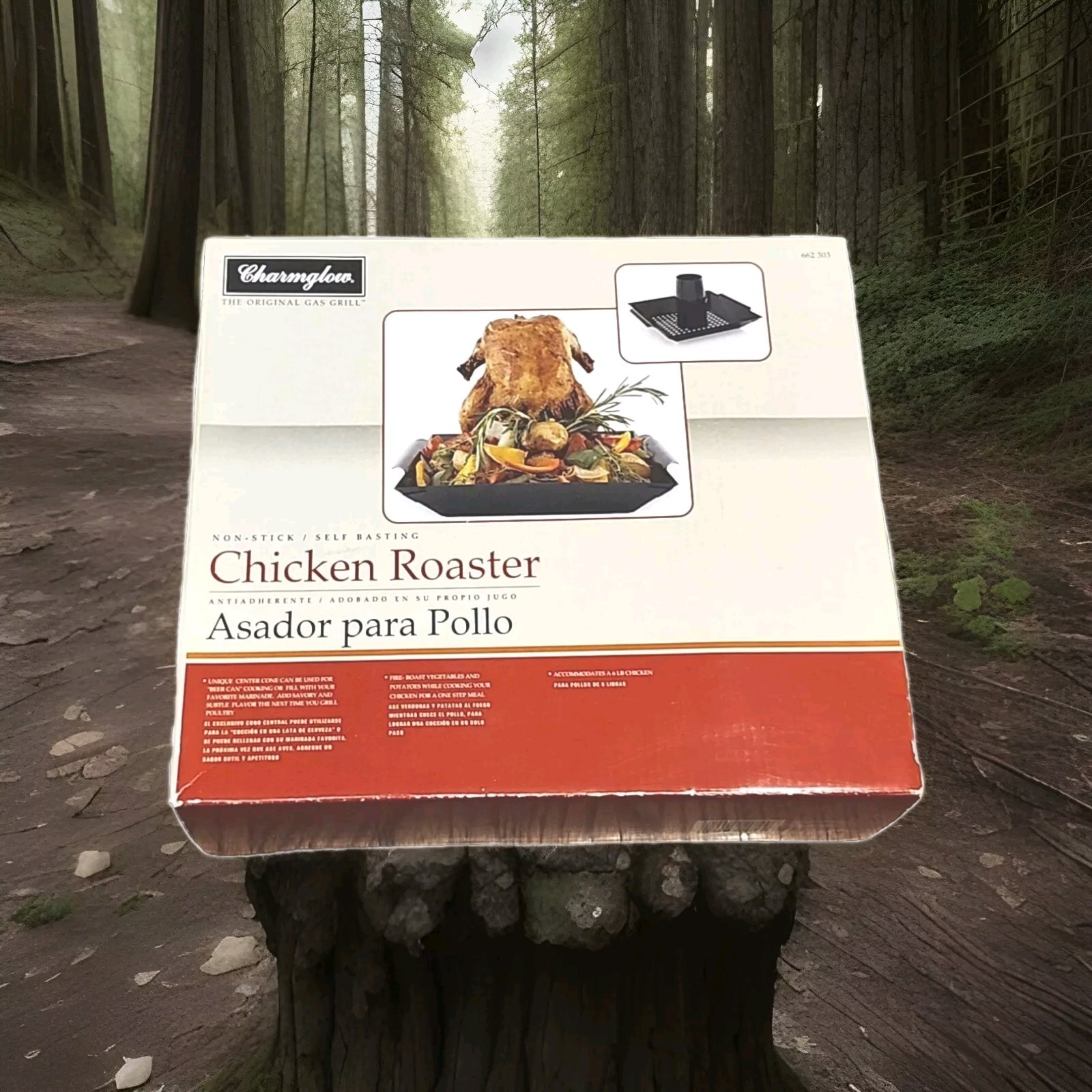 Charmglow Original Gas Grill Non-Stick/Self Bast Chicken Roaster 900
