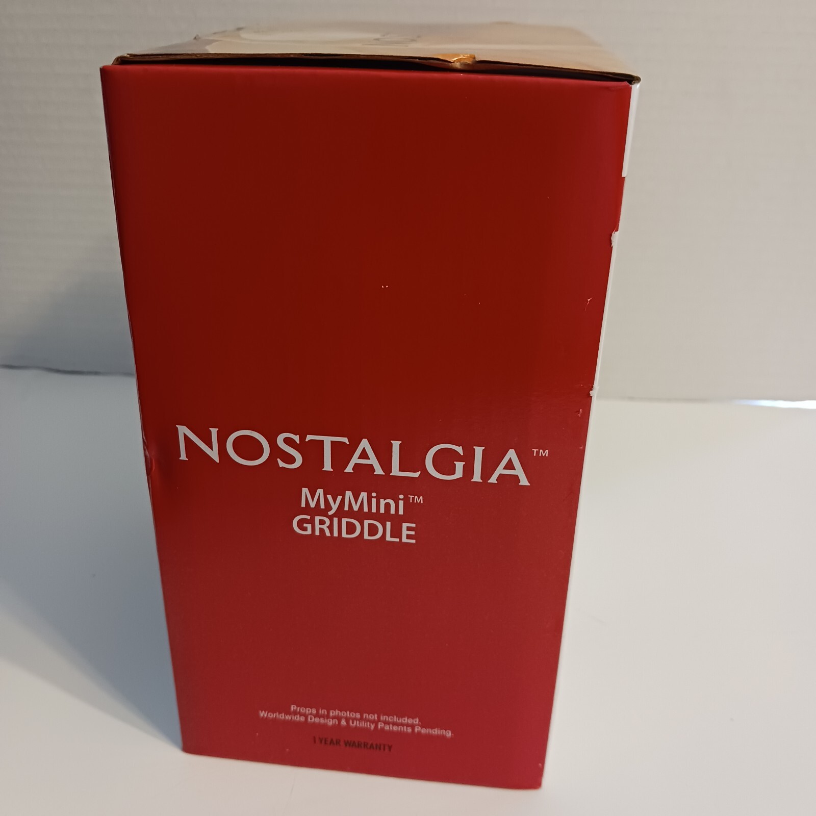 Nostalgia My Mini Griddle 5″ Nonstick Cooking Surface Wipes Clean Compact Red