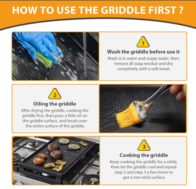 Upgraded WB31X24738 Cast Iron Griddle Compatible With Ge WB31X24738 StoveTop …