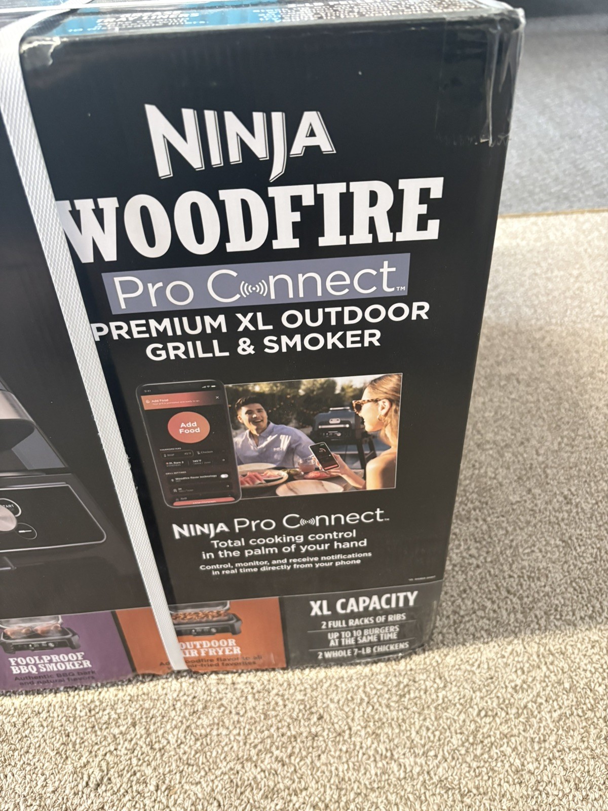 Ninja OG951 Woodfire Pro Connect Premium XL Outdoor Grill/Smoker, Bluetooth New
