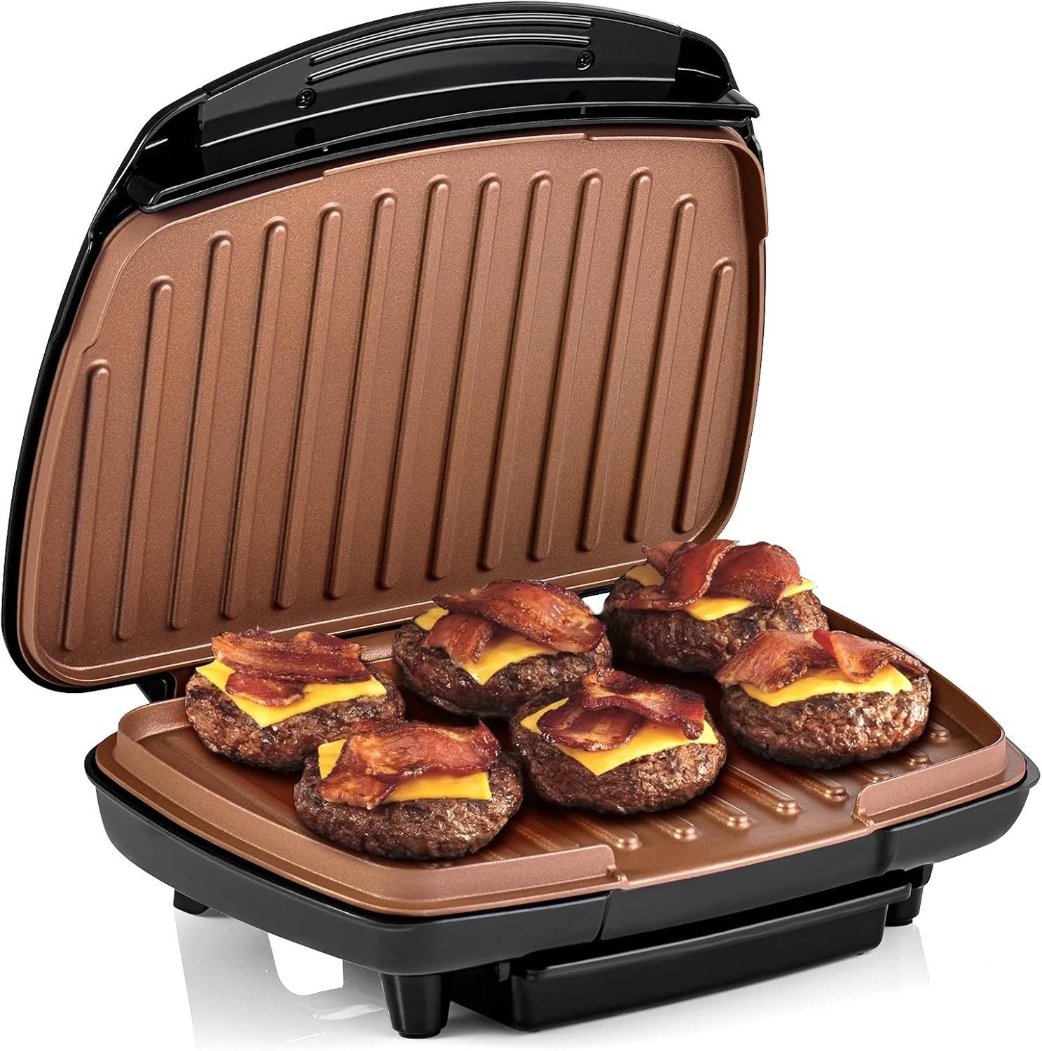 Health & Home 2-Serving Classic Plate Grill Maker & Panini Press Black KS-306
