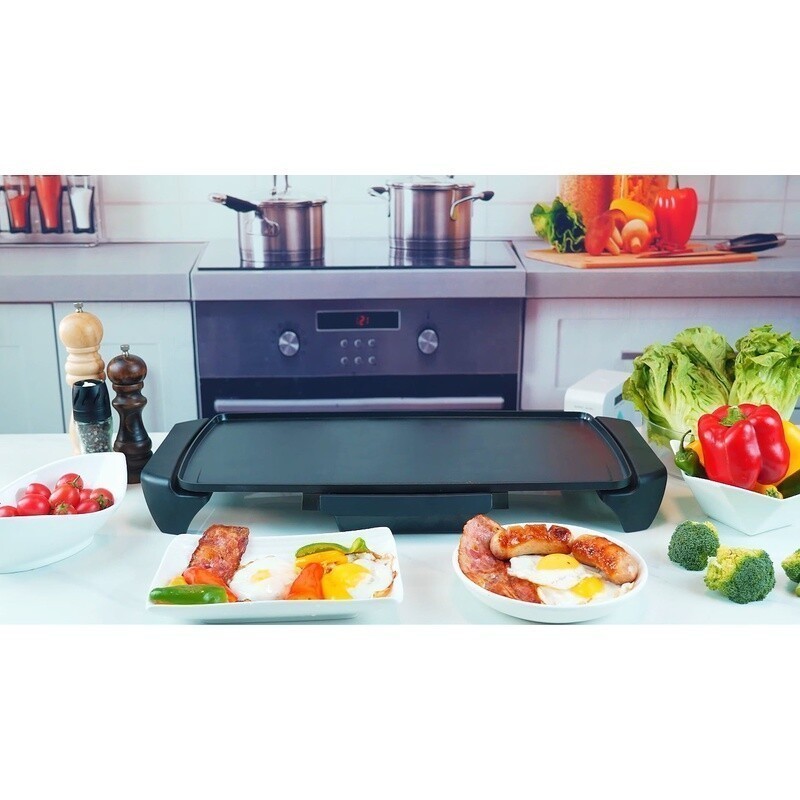 Electric Griddle Non-Stick Temperature Control 1500W Dishwasher Safe Cooking New