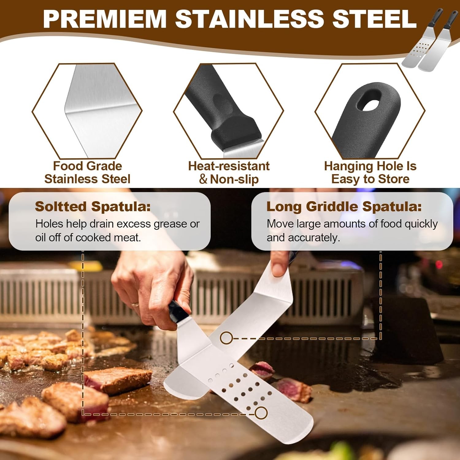 14Pcs Flat Top Griddle Accessories Kit For Blackstone Camp Chef