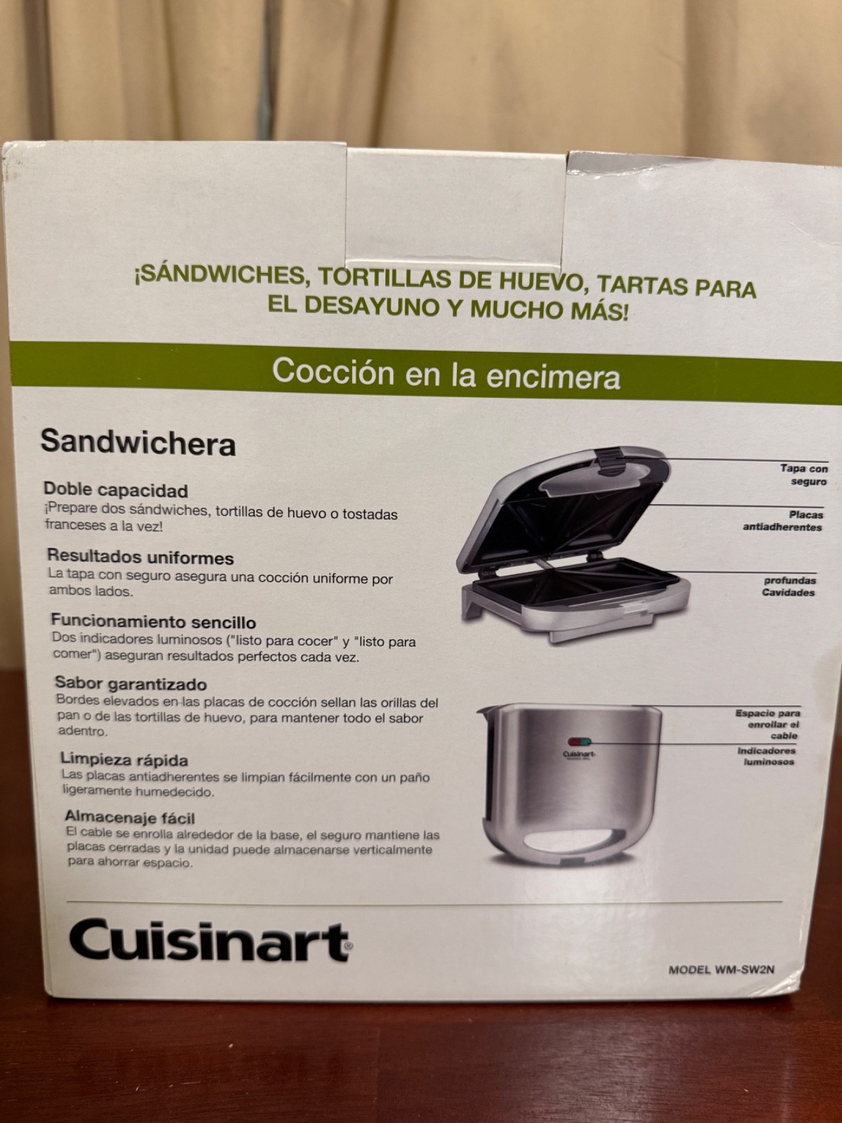 Cuisinart WM-SW2N Countertop Cooking Dual Non-Stick Sandwich Grill Maker