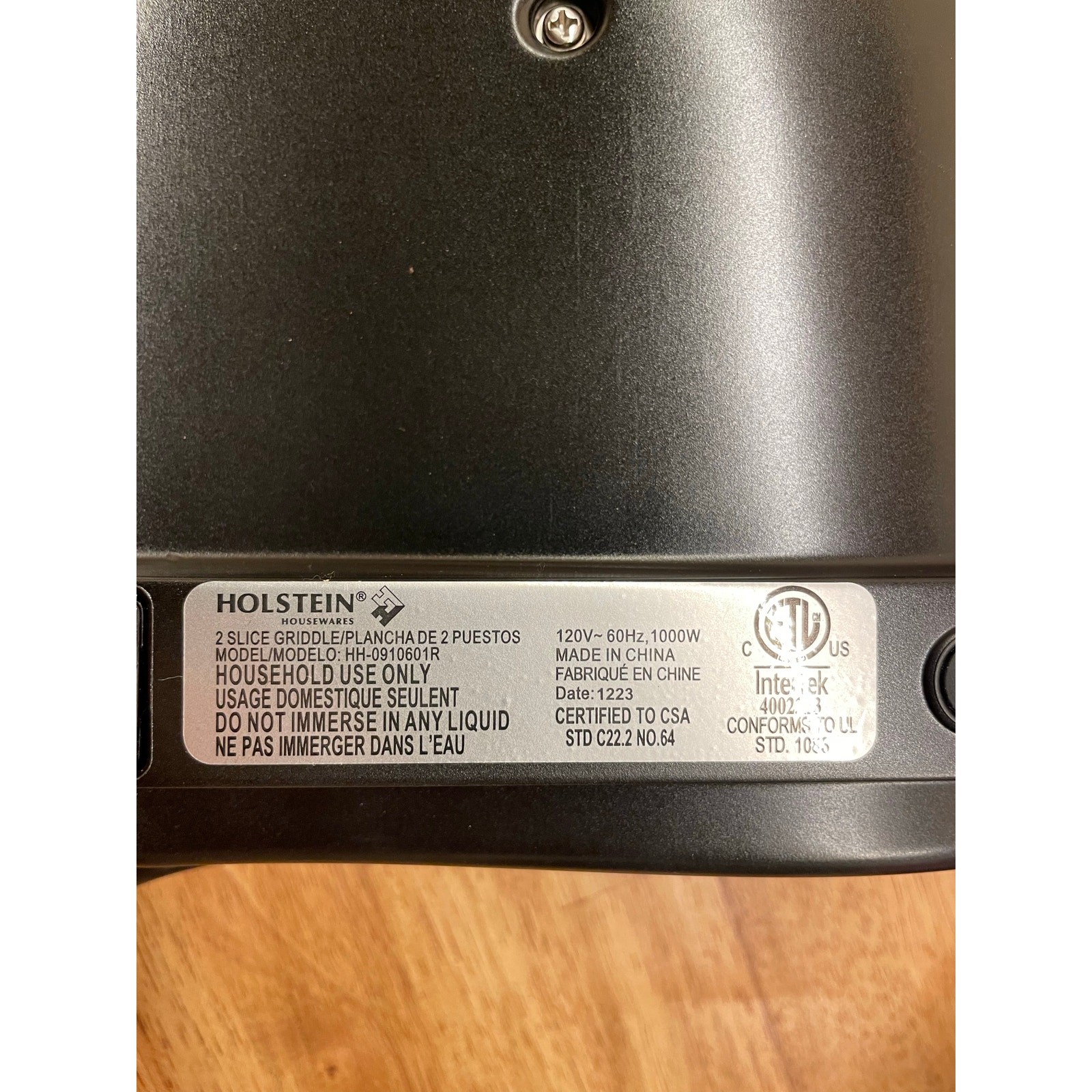Holstein 2 Slice Griddle Panini Press Red HH-0910601R Non-Stick Compact