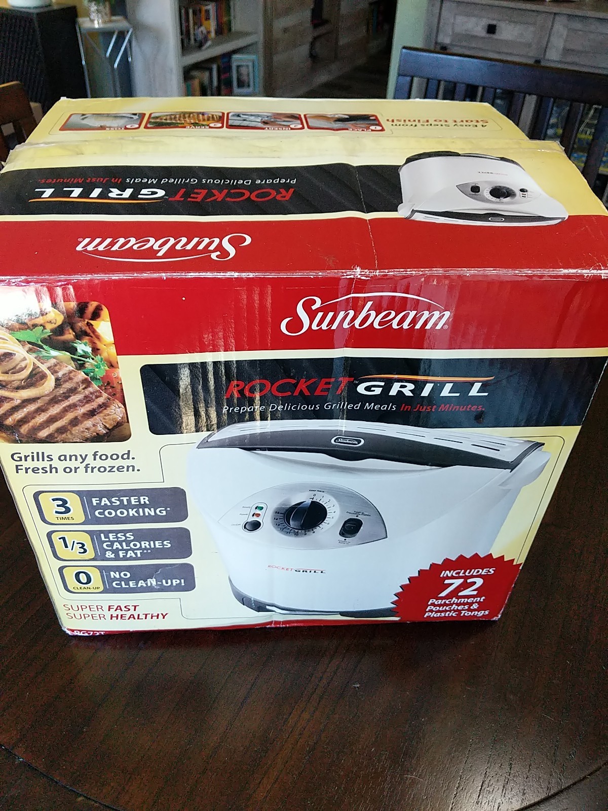 Sunbeam Rocket Grill Indoor with 24 Grilling Pouches BRAND NEW
