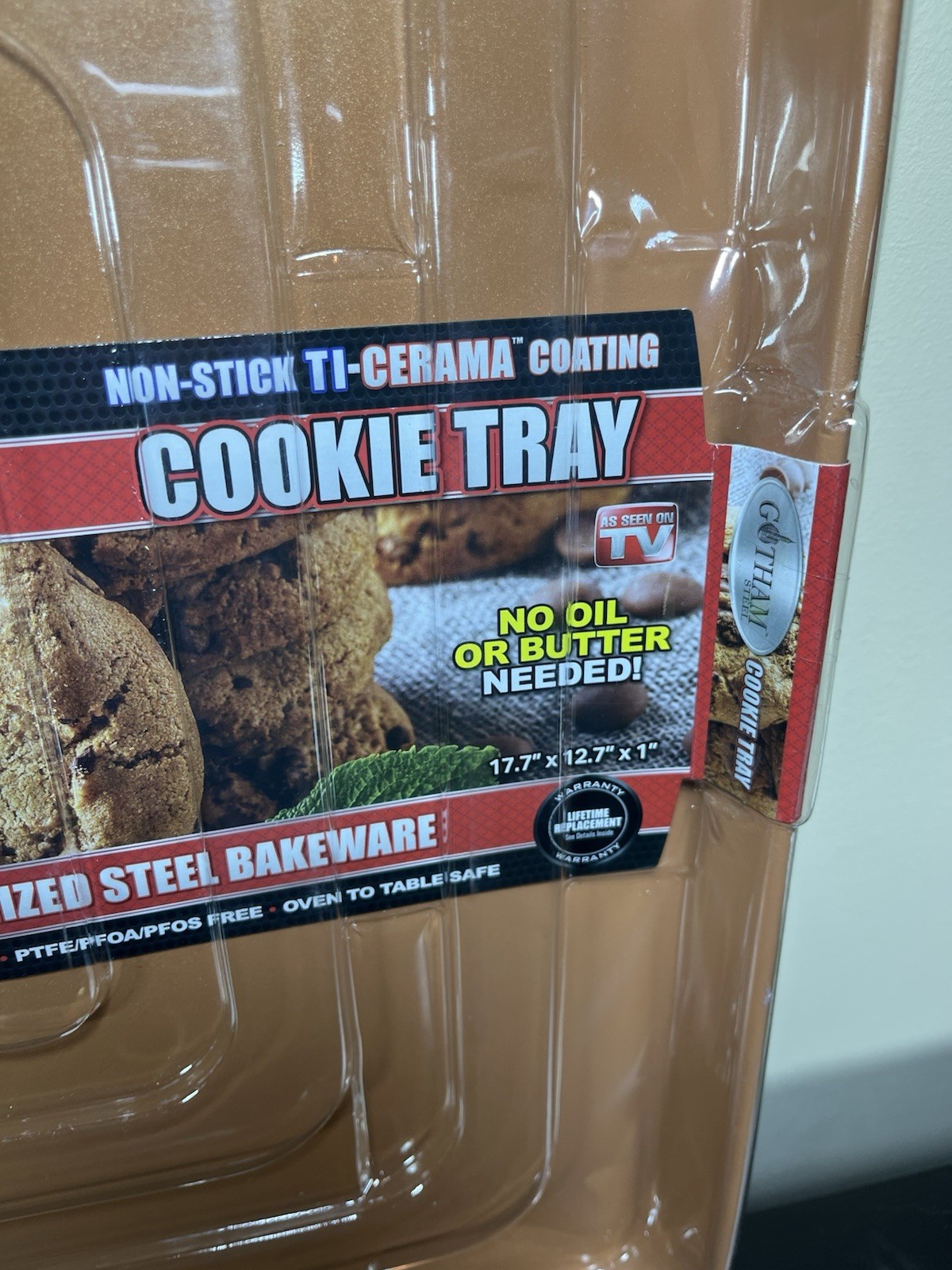 GOTHAM STEEL Cookie Tray Pan Nonstick Titanium Ceramic Coating oven safe NEW