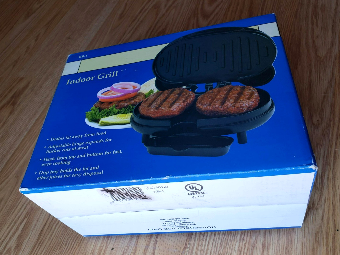 KB-1 INDOOR GRILL Countertop Grill Small Appliance HOUSEHOLD USE ONLY SEALED NEW