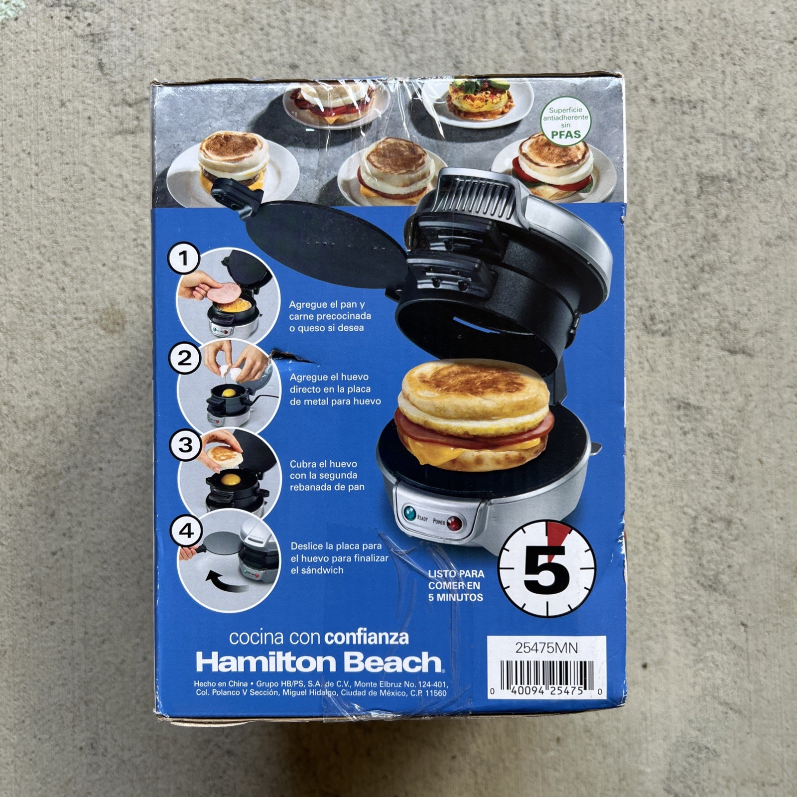 Hamilton Beach 25478R Breakfast Sandwich Maker Unopened New In Box