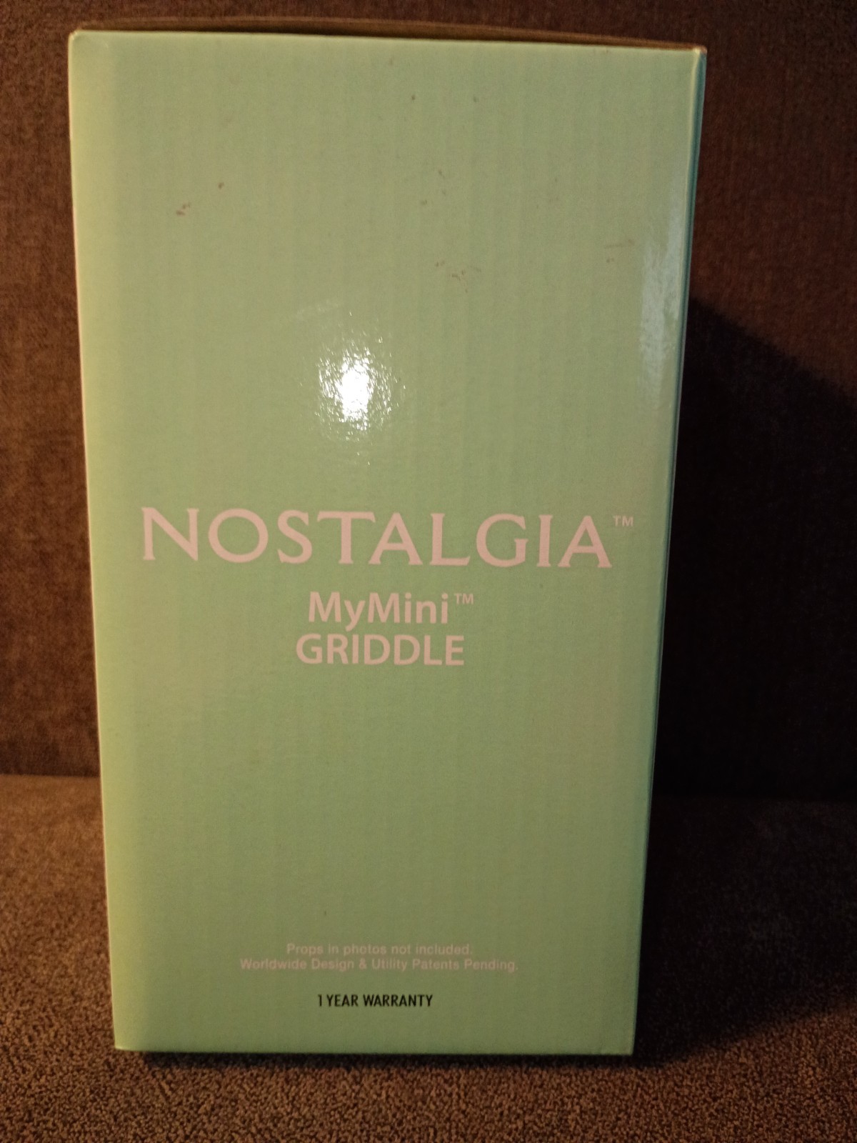 Nostalgia MyMini 5 in Electric Griddle Green 550W 120V Non-Stick Light