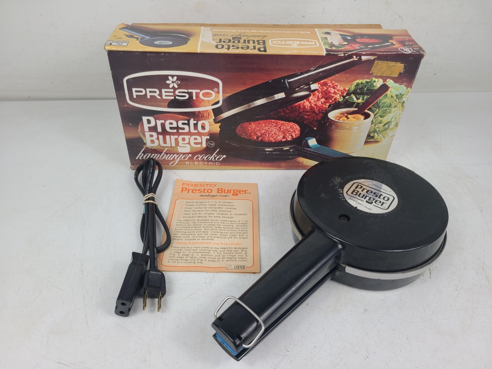 Vintage Presto Quick Burger Cooker Hamburger (TESTED)