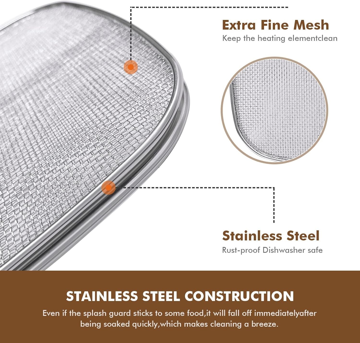 Stainless Steel Splatter Shield for Ninja Foodi AG301, Air Fryer Accessories