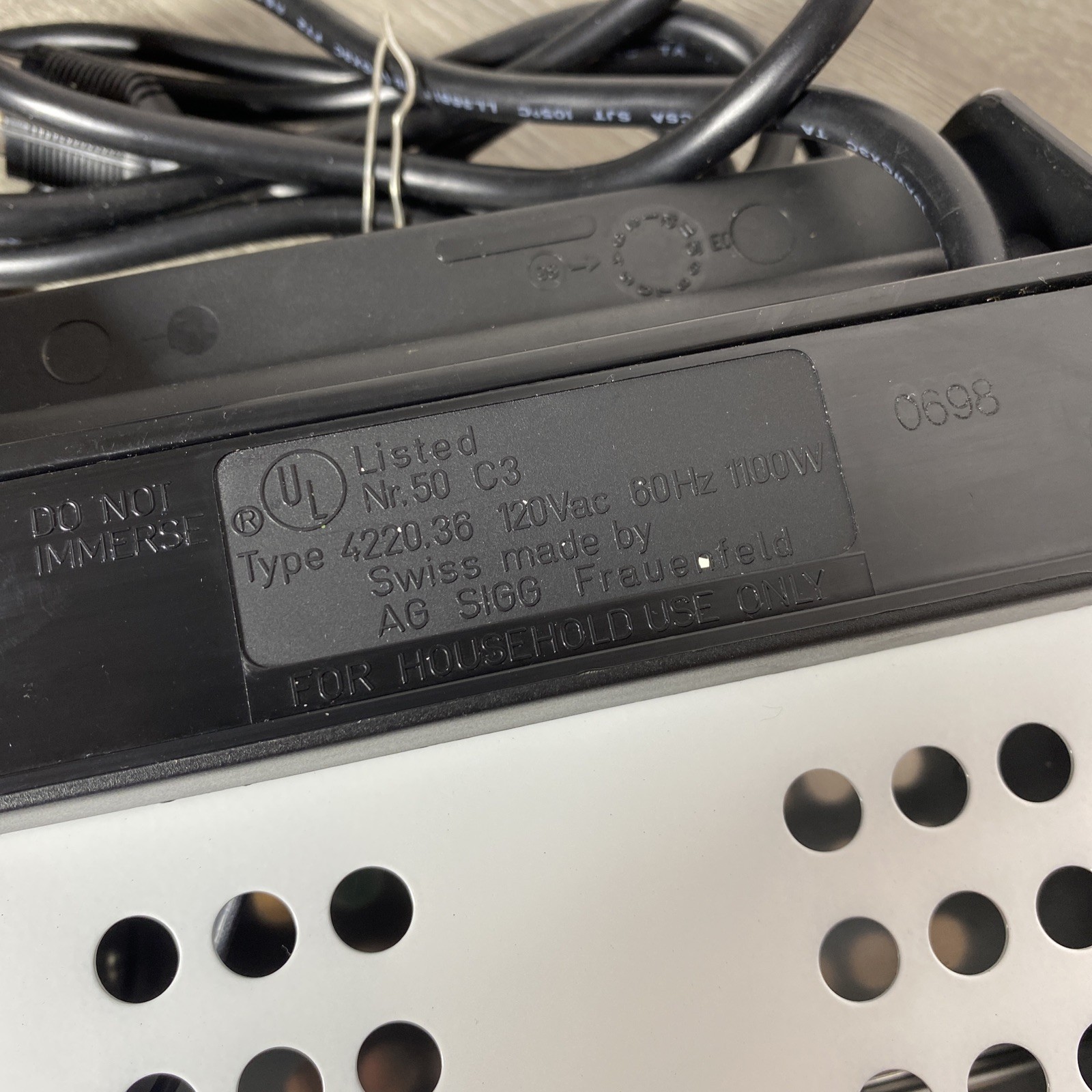 SIGG Raclette Grill 6 Trays FRAUENFELD 120 V 60 Hz 1100 W Swiss Made Very Good