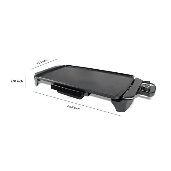 Mainstays 20″ Electric Griddle Nonstick Ceramic Coating Temperature Control