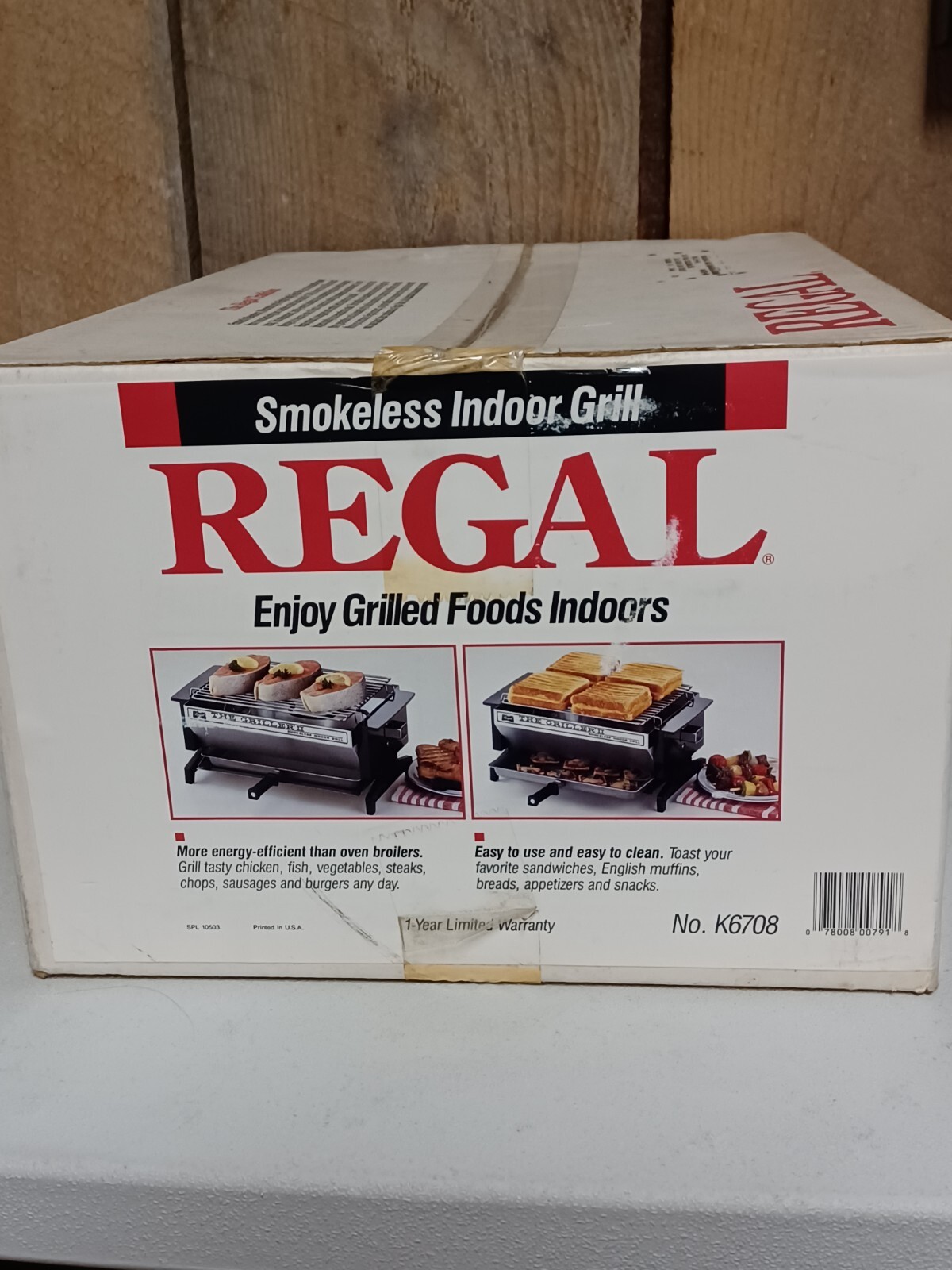 Vintage Regal Griller 2 Smokeless Electric Indoor Grill Model K6708 New in Box