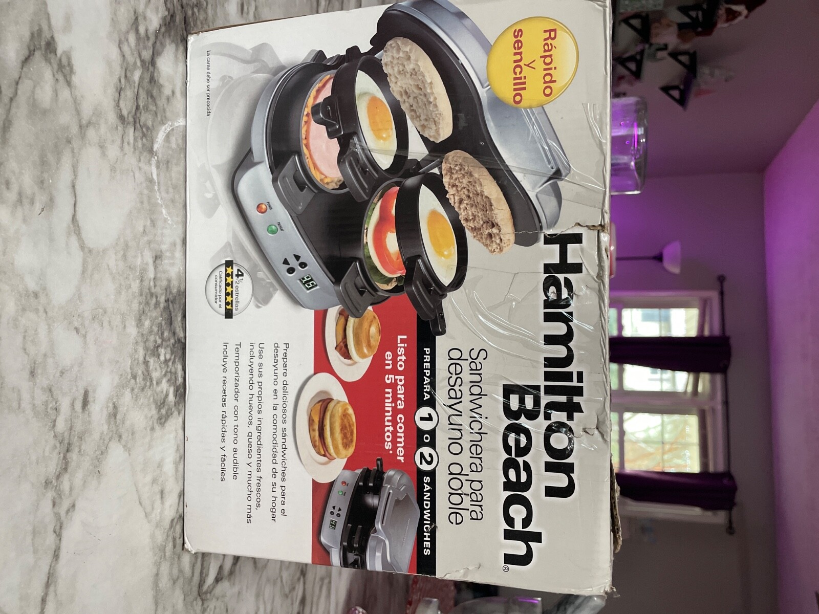 Hamilton Beach 25490 Dual Breakfast Sandwich Maker open box never used