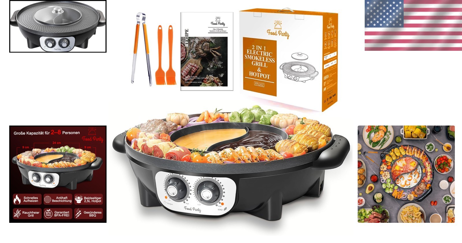 Luxury Smokeless 2-in-1 Electric Grill and Hot Pot for Perfect Indoor Dining