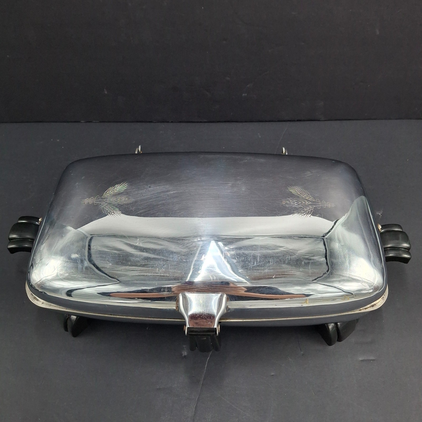 Bersted Mfg Model 360 Sandwich Griddle Press Chrome Bakelite Handles