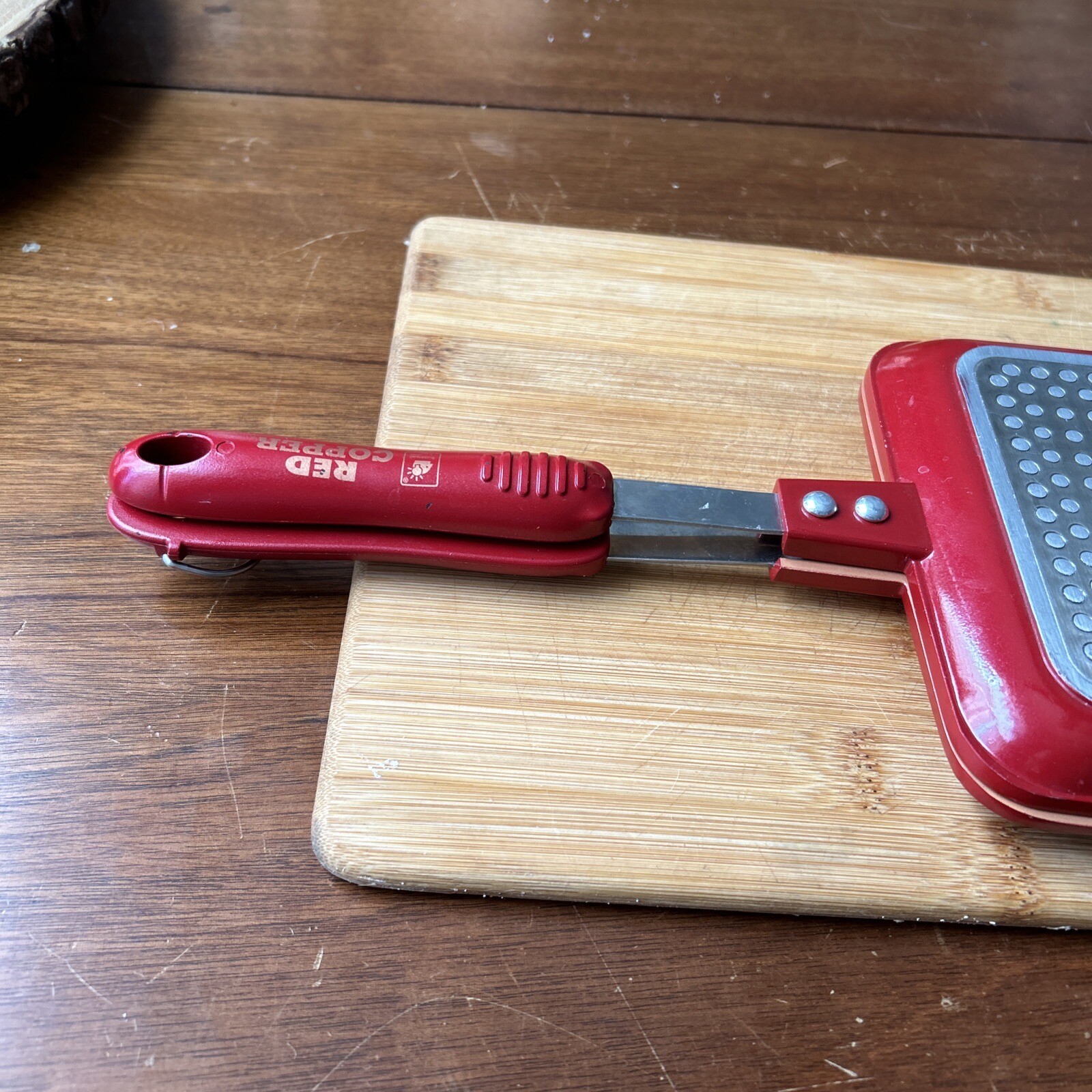Red Copper Flipwich Non-Stick Stovetop Campfire Grill Sandwich and Panini Maker