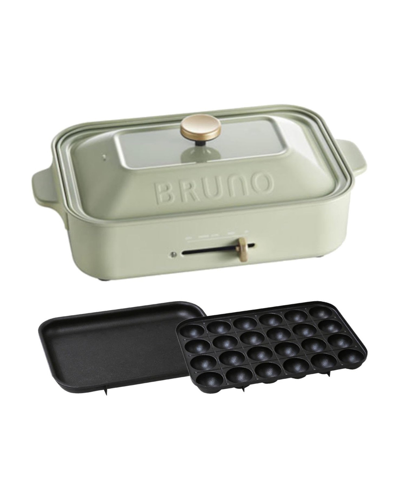 Bruno BOE021-MTGY Compact Hot Plate Mint Gray 1200W 2 Plates Japan A4 Size New