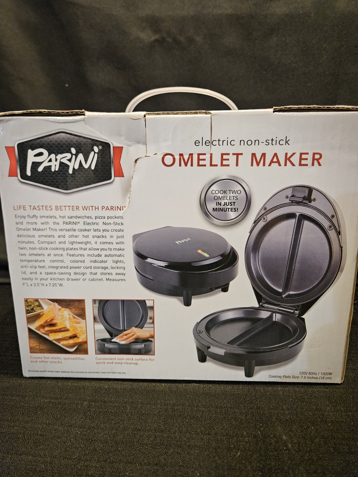 Parini Electric Non-Stick Omelet Maker New
