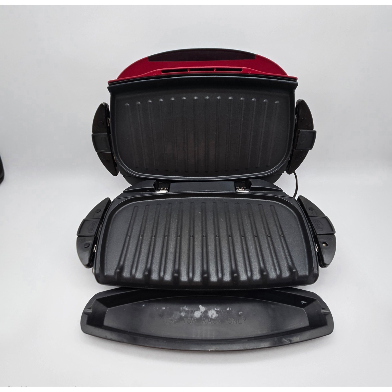 George Foreman Grilling Machine & Press GRP0004R Red 5-Serving Removable Plates