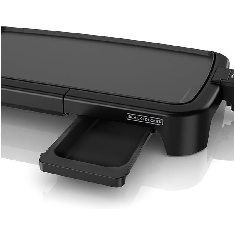Extra Large Non Stick Griddle W/ Warming Tray 1500W Adjustable Thermostat New