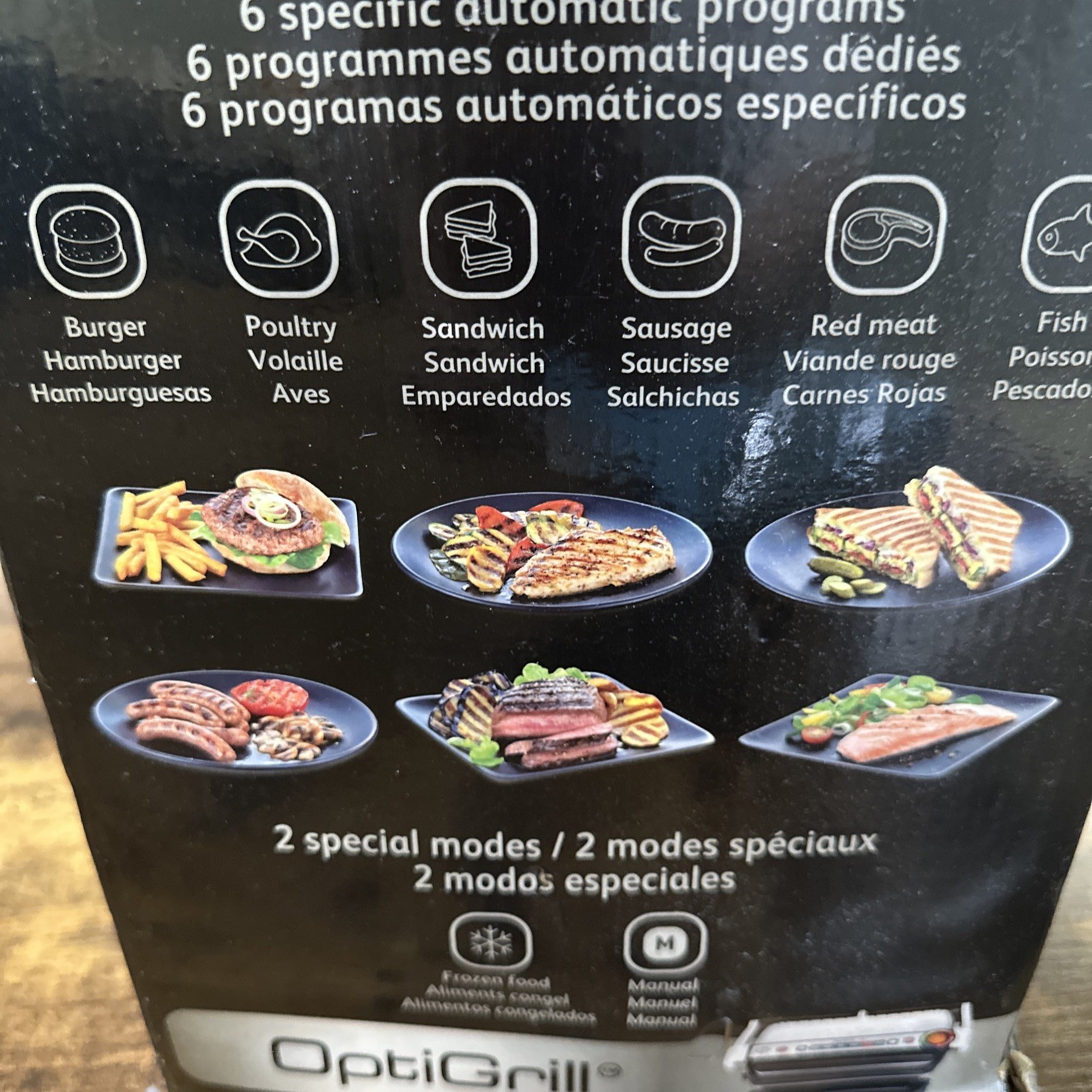 NEW T-Fal OptiGrill Indoor Electric Grill with Removable Dishwasher Safe Plates