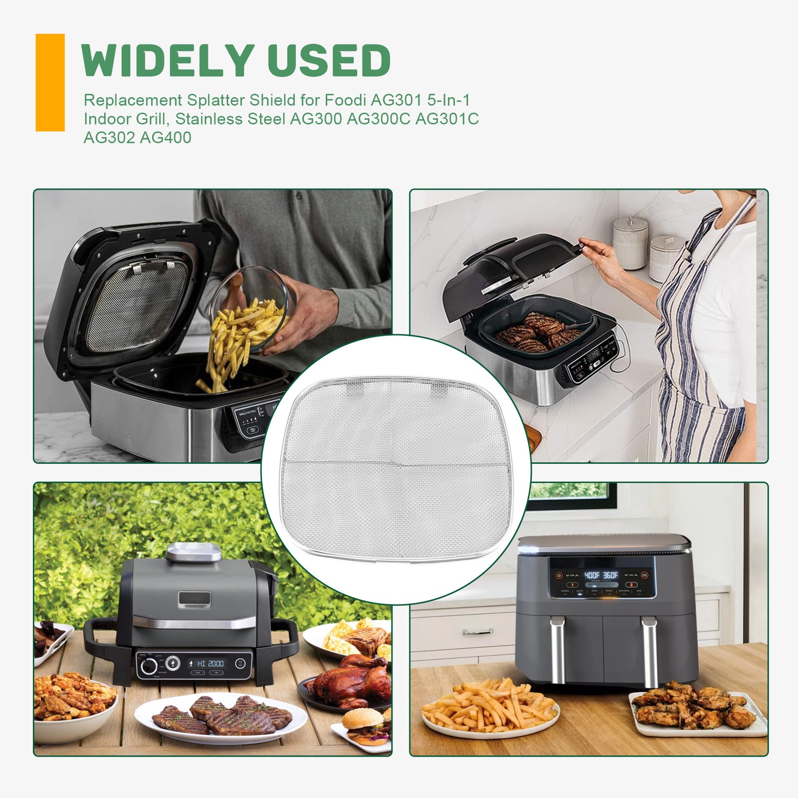Replacement Splatter Shield for Foodi AG301 5-In-1 Indoor Grill,7059