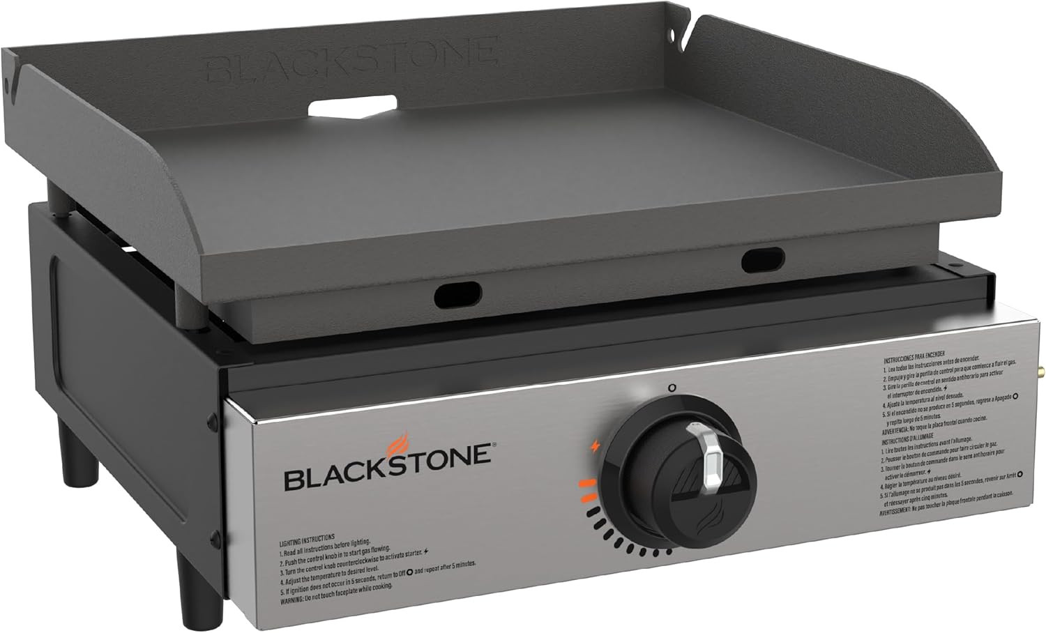 Blackstone 1971 Original 17” Tabletop Griddle with Stainless Steel Front Plate,