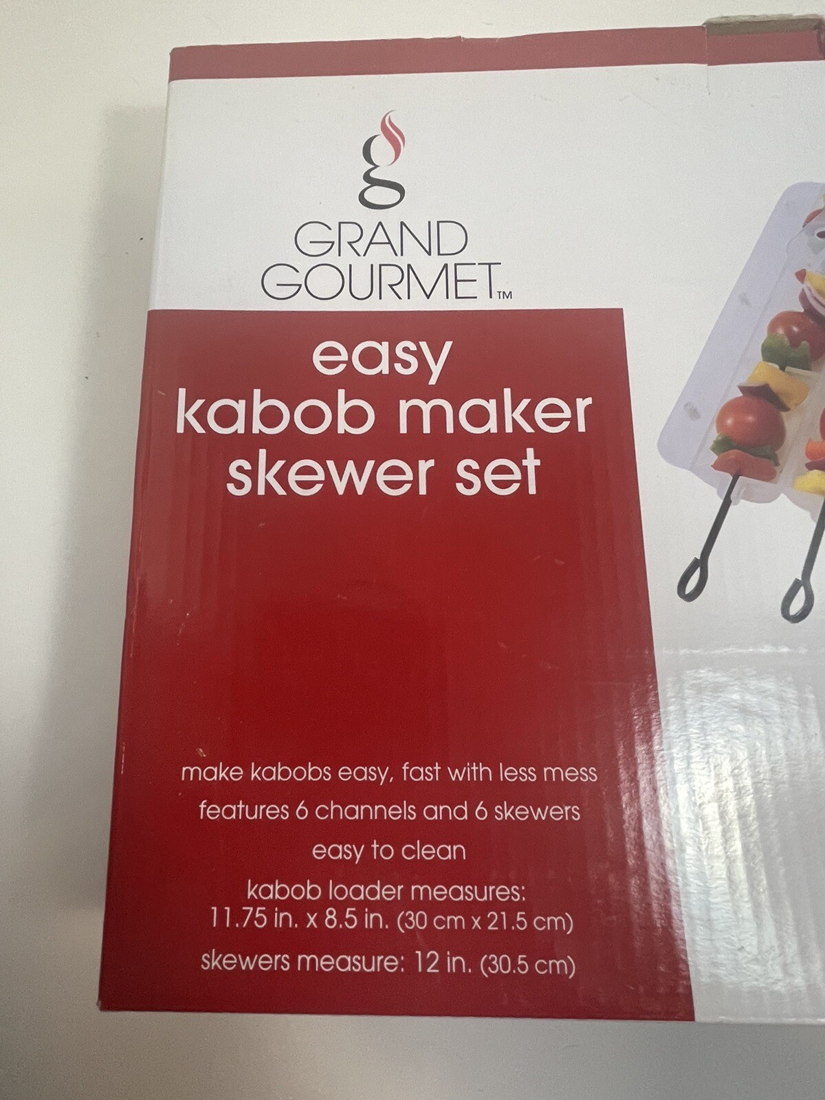 Grand Gourmet Easy Kabob Maker Skewer Set – New
