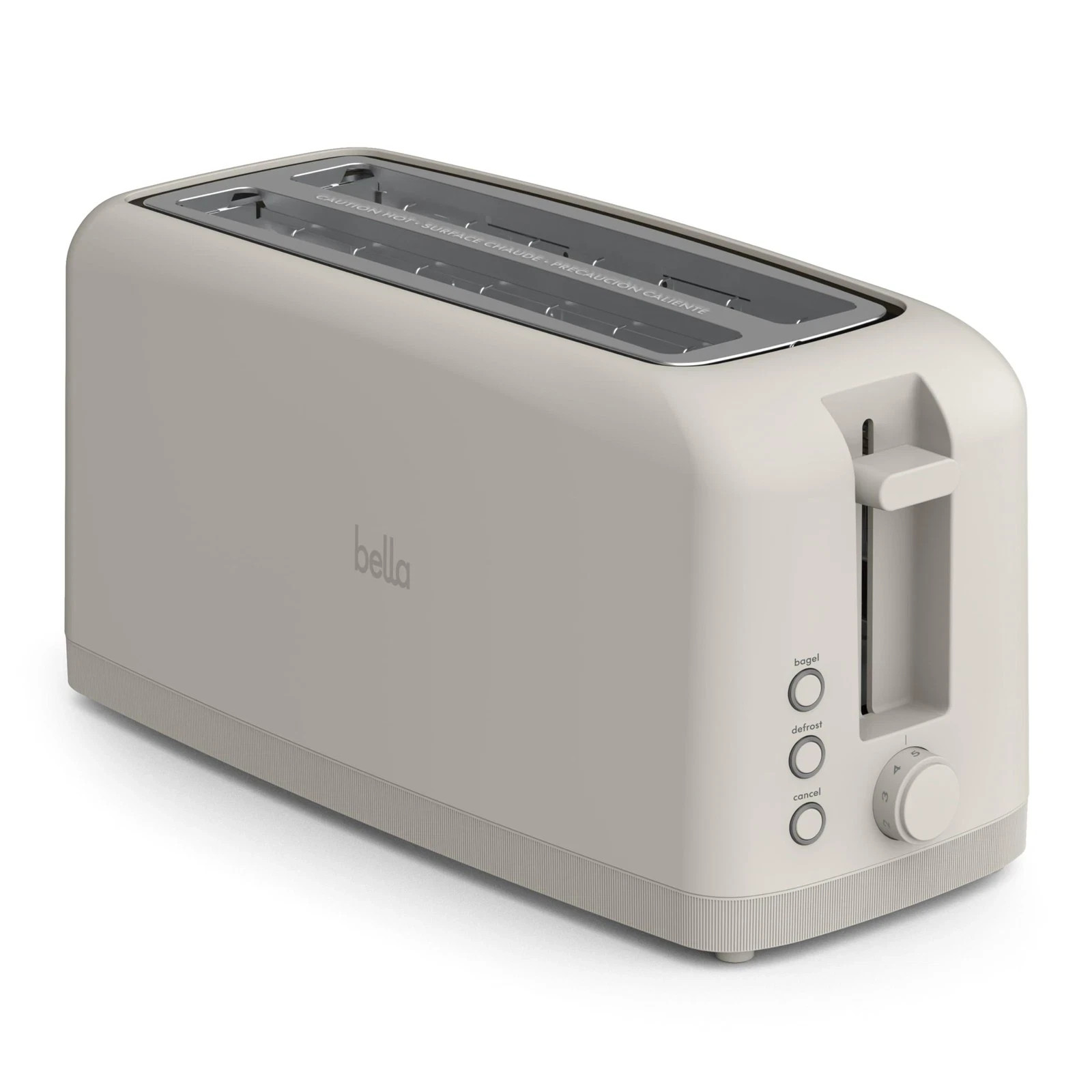 bella 4 Slice Slim Toaster, Fits-anywhere™ Kitchenware, 6 4 Slice, Oatmilk