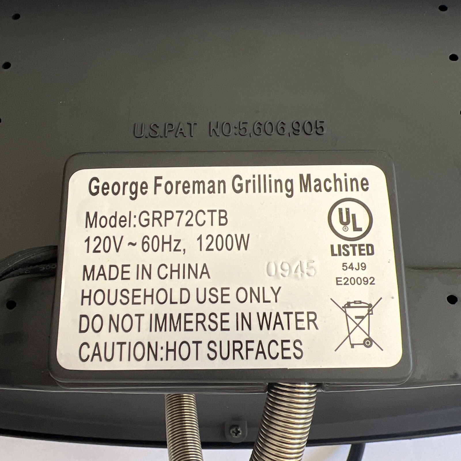 George Foreman GRP72CTB Indoor Grill and Broil. TESTED. No Drip Tray