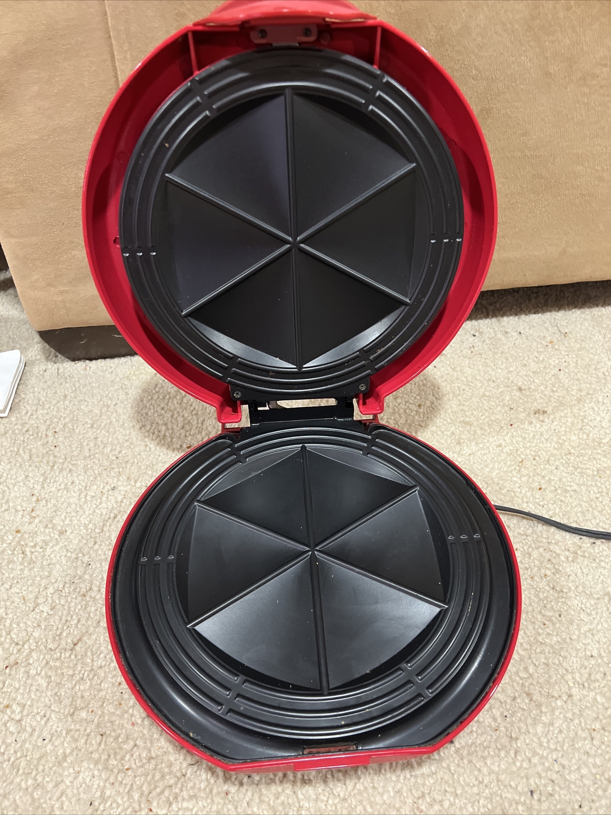 Santa Fe 12″ Quesadilla Maker QM2SFR Red Salton 2002 Tested Working