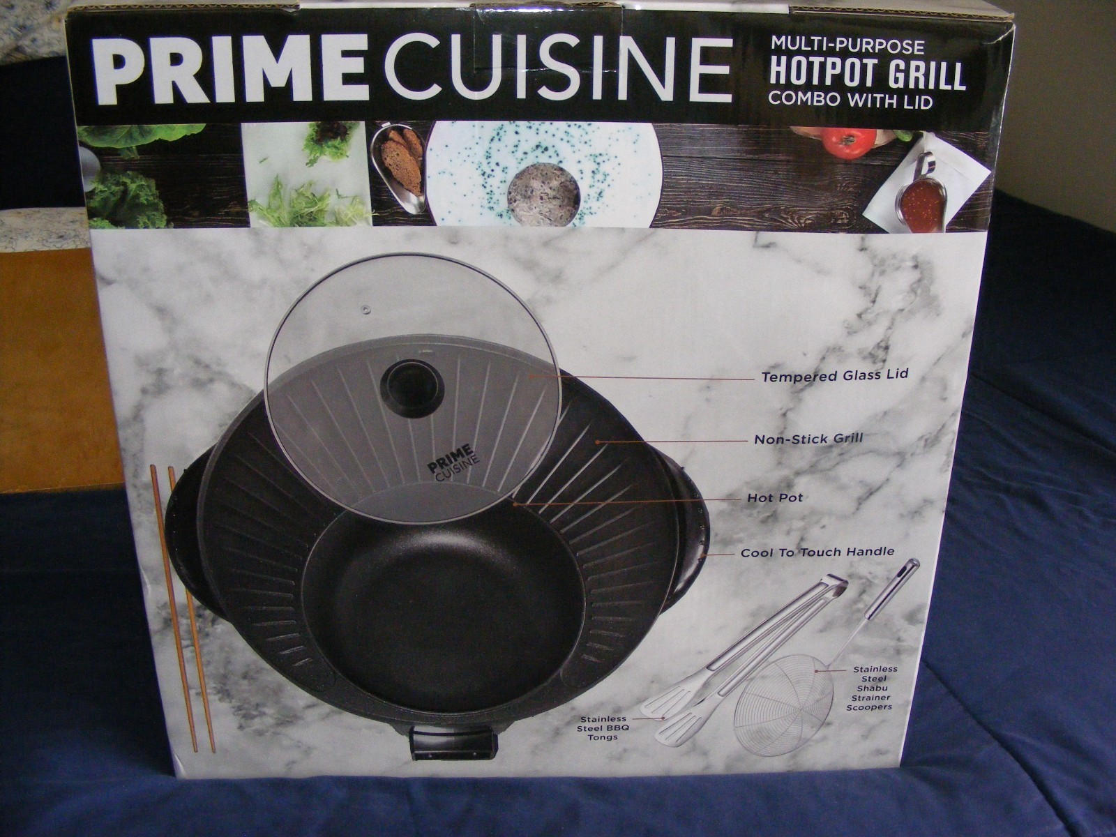 Prime Cuisine HotPot Grill Combo with Lid