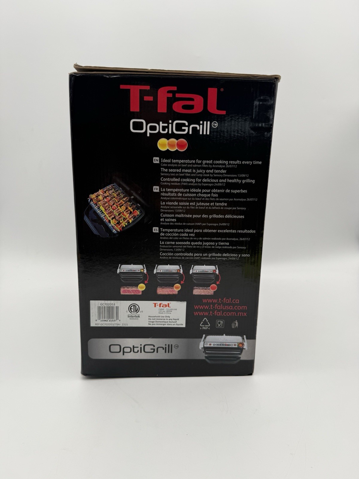 T-fal OptiGrill New Open Box NOT Used