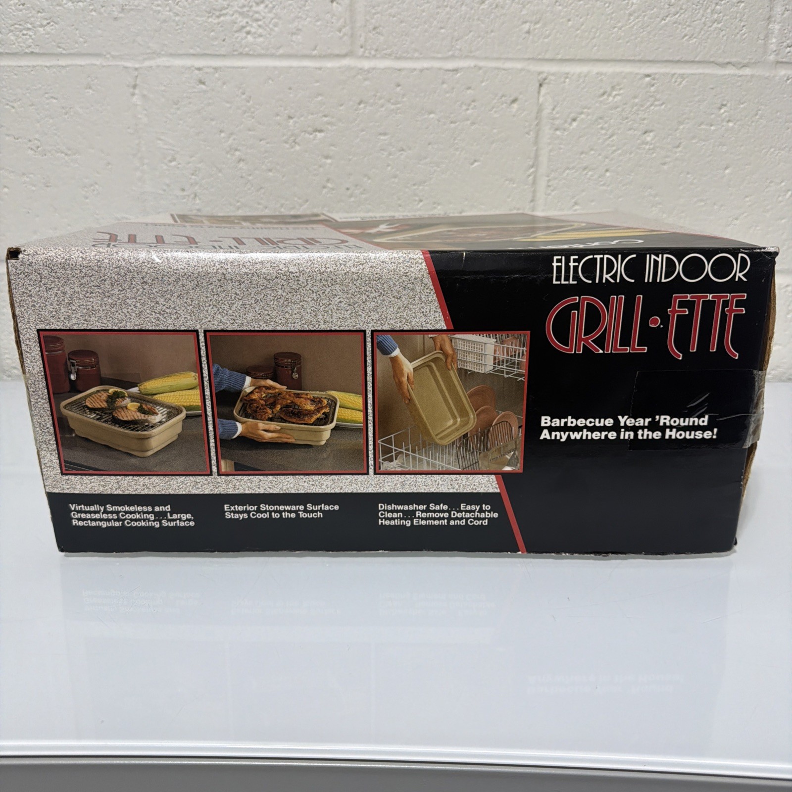 VINTAGE CONTEMPRA Indoor Electric Personal Char-B-Que Grill Model #MMG-10-100