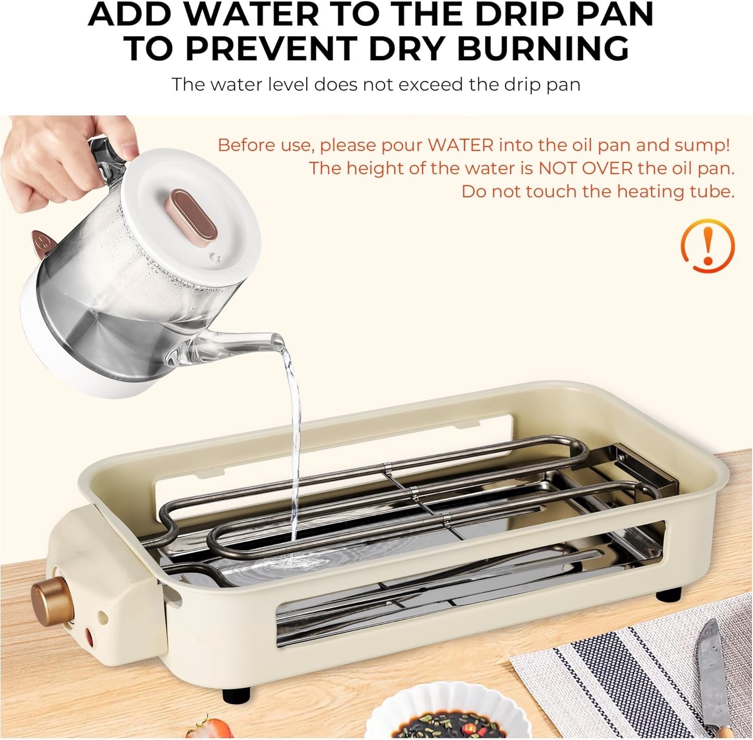 Pukomc 2-in-1 Smokeless Indoor Electric Grill 1700W Nonstick BBQ Plate