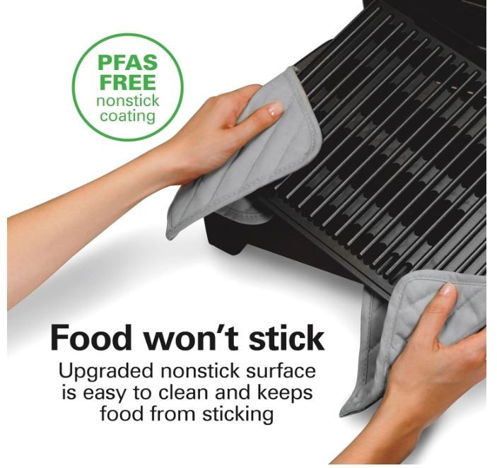 Hamilton Beach Flavor Sealing Indoor Grill Removable Parts are Dishwasher Safe