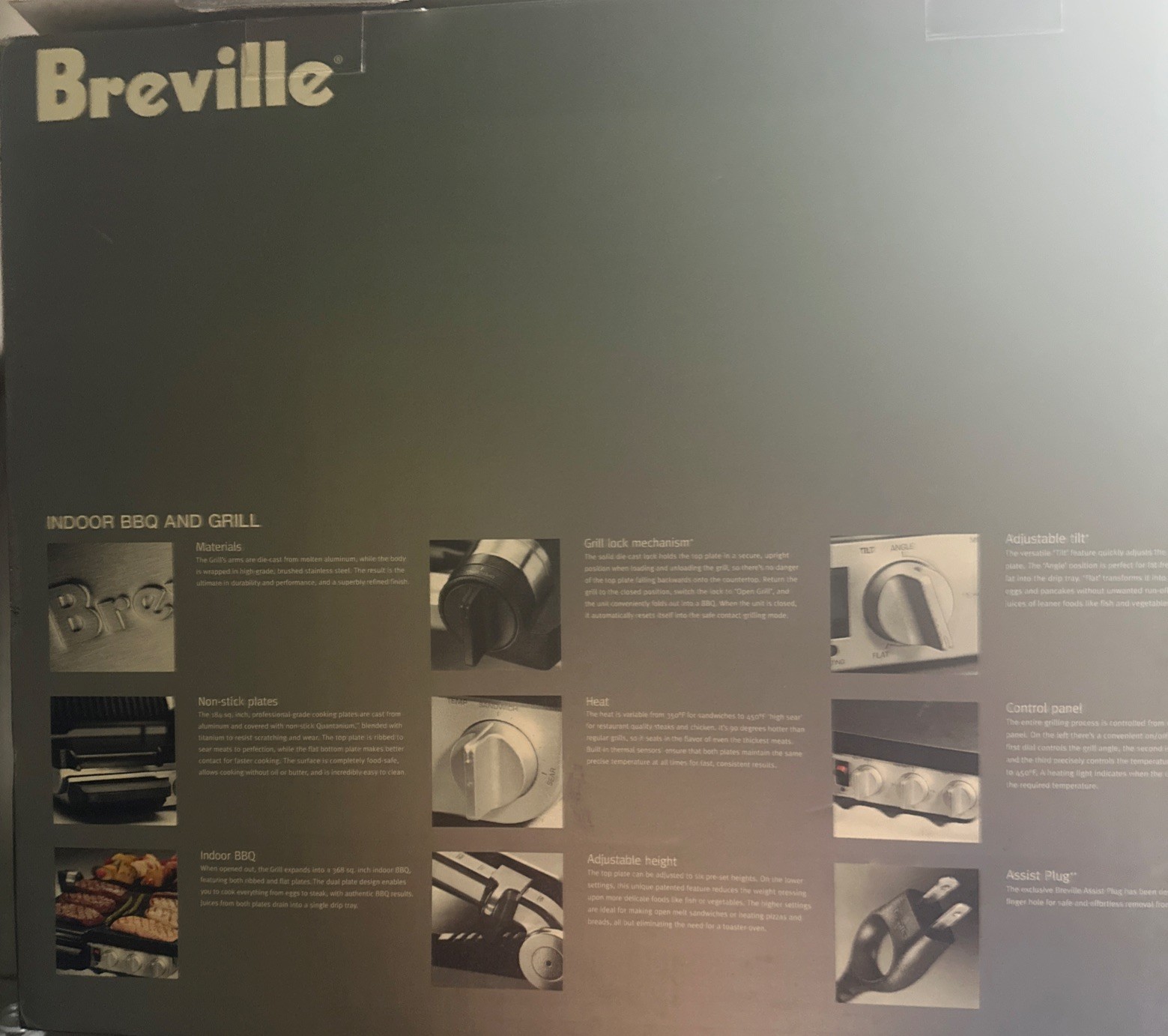 +2 The Breville 800GRXL Heavy Duty Die-cast Indoor BBQ/ Grill
