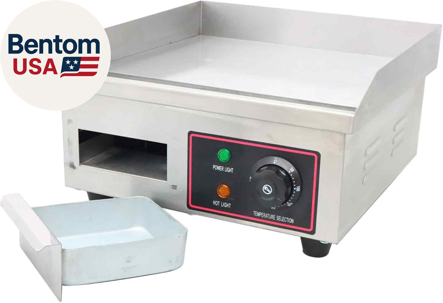 Stainless Steel Flat Griddle Grill, 1.5Kw Commercial Electric Griddle with Preci