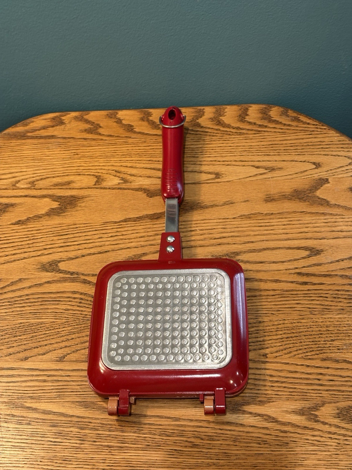 Pre Owned Vintage RED COPPER Stovetop Non Stick SANDWICH/PANINI FLIPPER