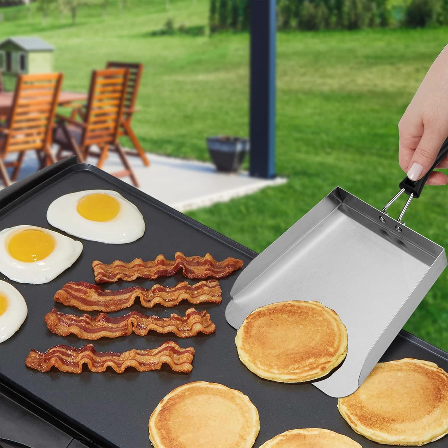 Stainless Steel Griddle Mover Smash Burger Shovel Grill Spatula Great for Stir