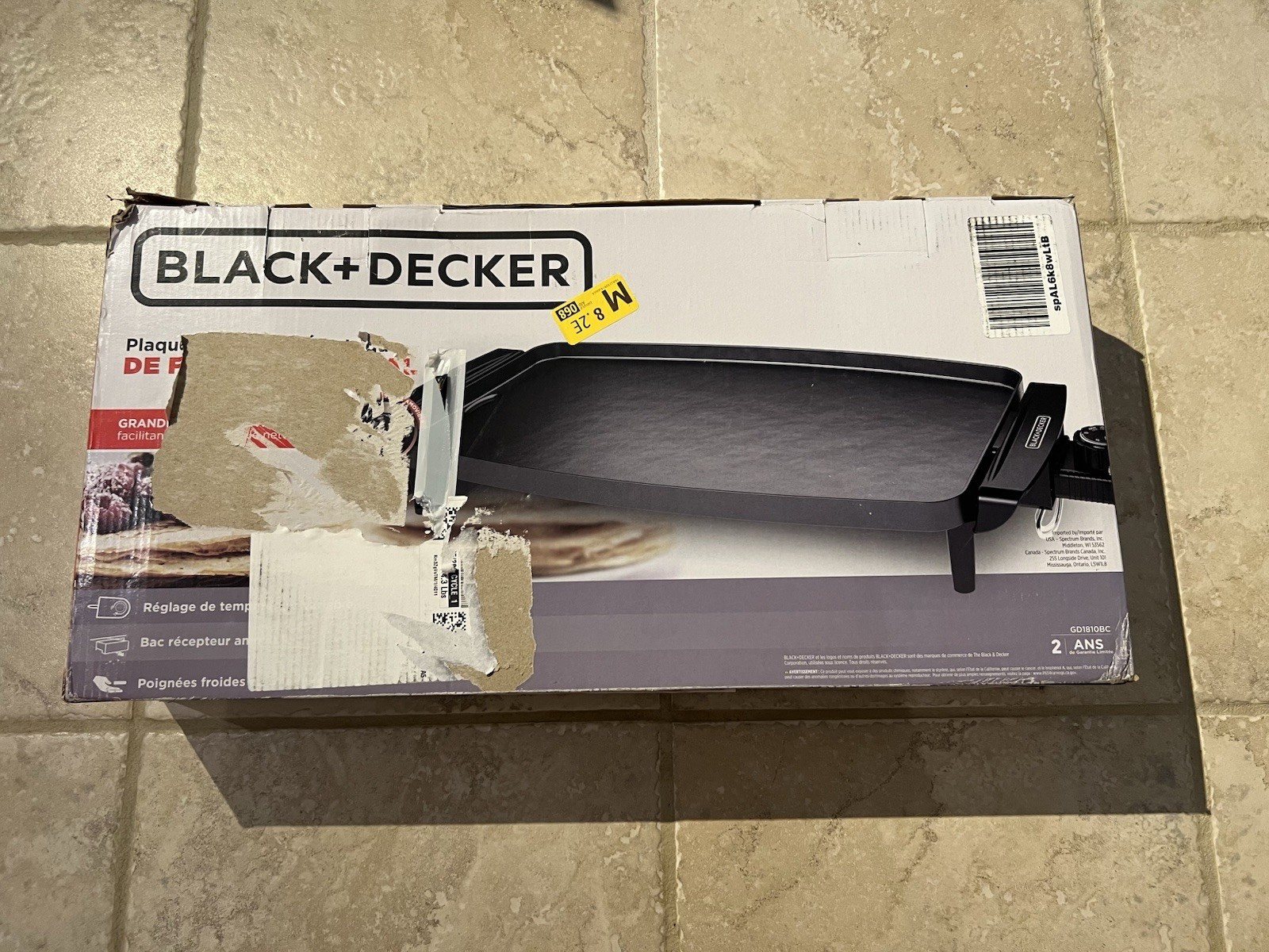 Black + Decker Electric Griddle Family Size GD1810BC