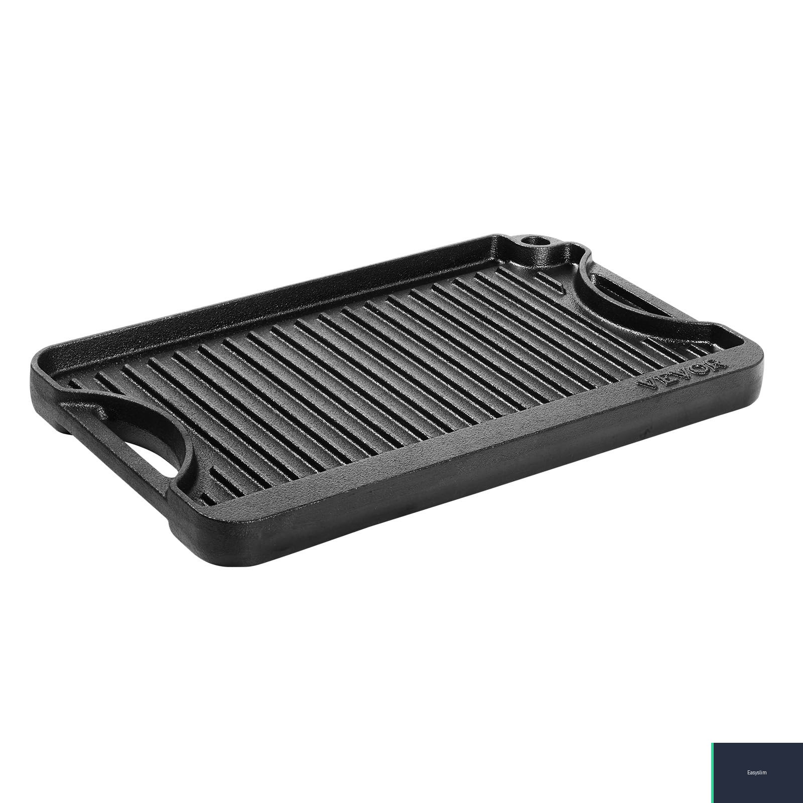Cast Iron Reversible Griddle Grill 14 x 8.5 Pre-Seasoned Black