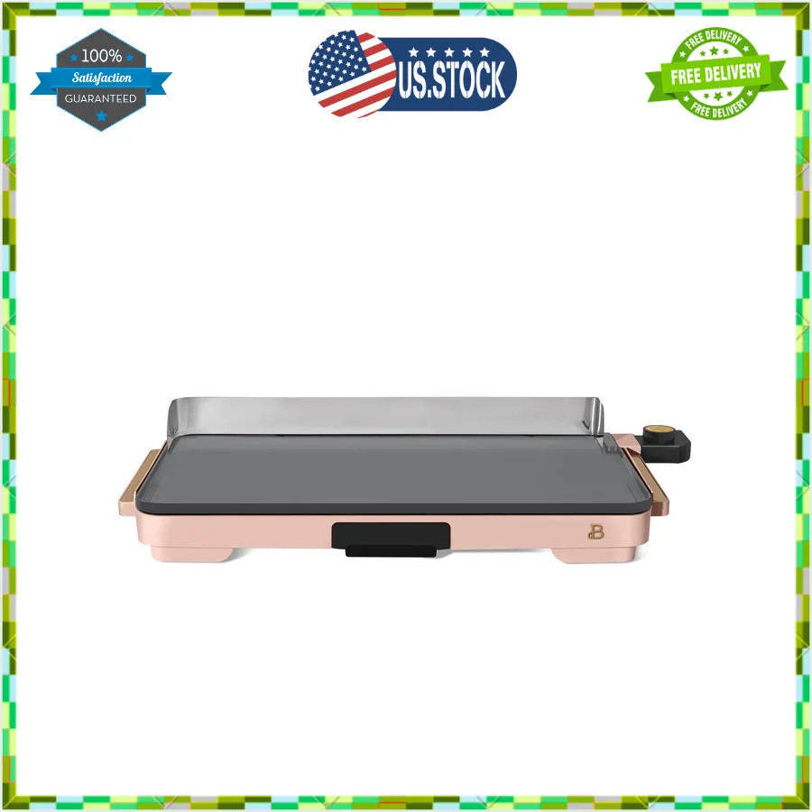Beautiful Drew Barrymore 12×22 Electric Griddle XL Nonstick Rose Gold