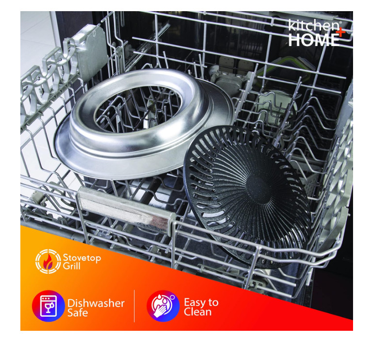 Kitchen + Home Stove Top Smokeless Grill Indoor BBQ, Stainless Steel…….