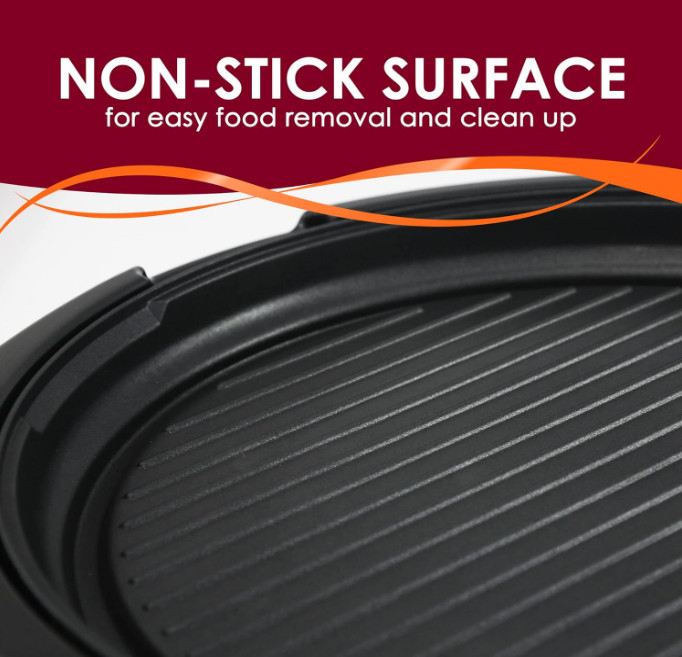 Portable Electric Grill BBQ Indoor Outdoor Smokeless Griddle Compact Barbecue