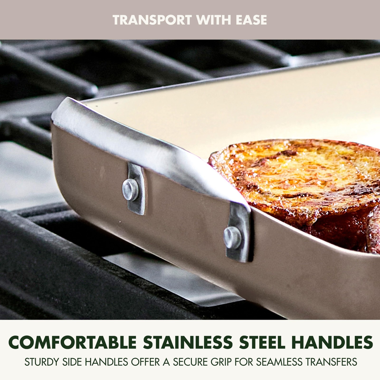 18″ x 11″ Double Burner Griddle Pan, Hard Anodized Healthy Ceramic Nonstick P…